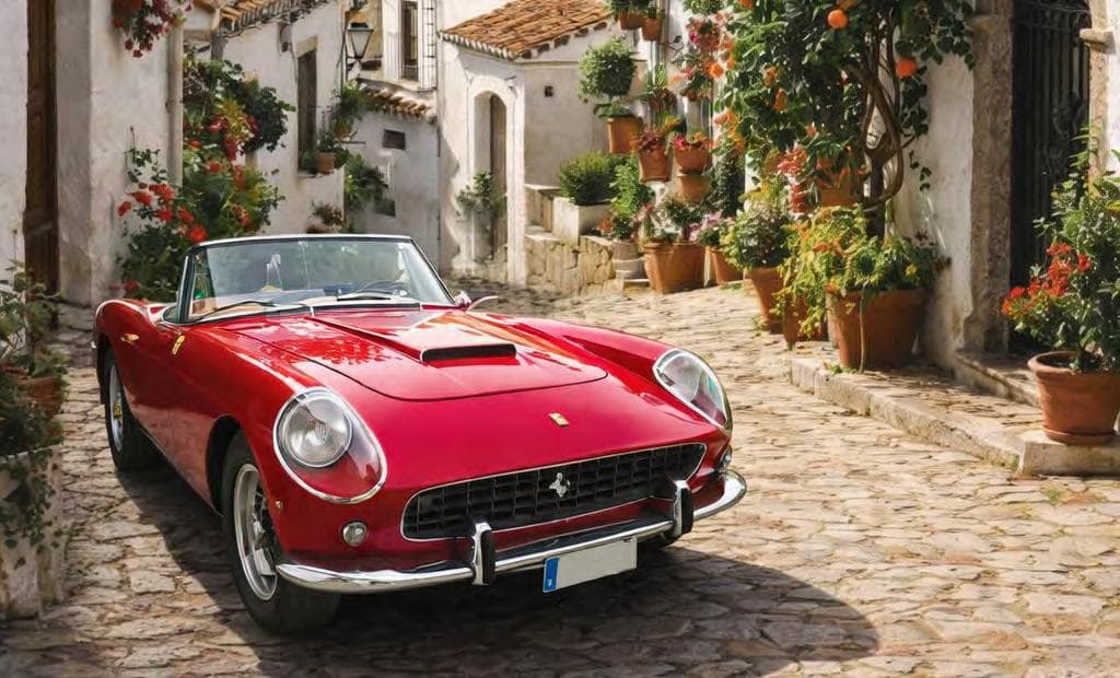 Luxury convoy and Mediterranean light