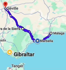 Route map for DAY 1